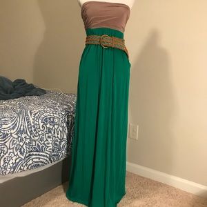 Color Me Red Strapless Maxi dress